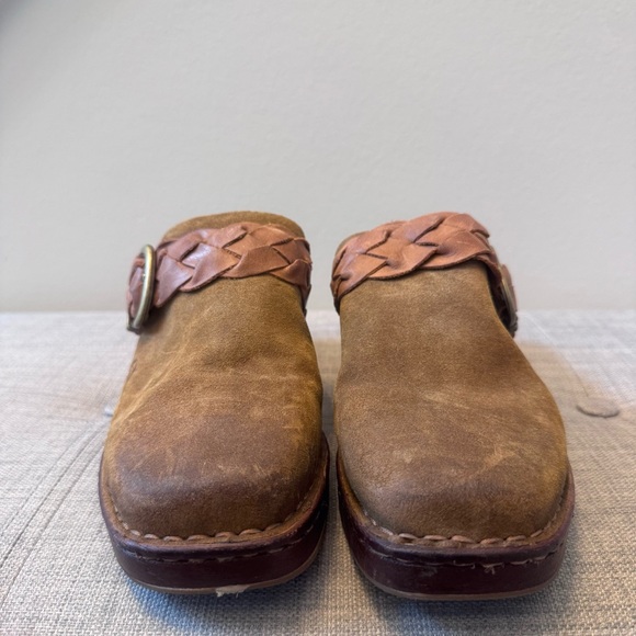 Børn Women's Tan Leather Mules with Braided Strap Size 9 - Picture 3 of 8